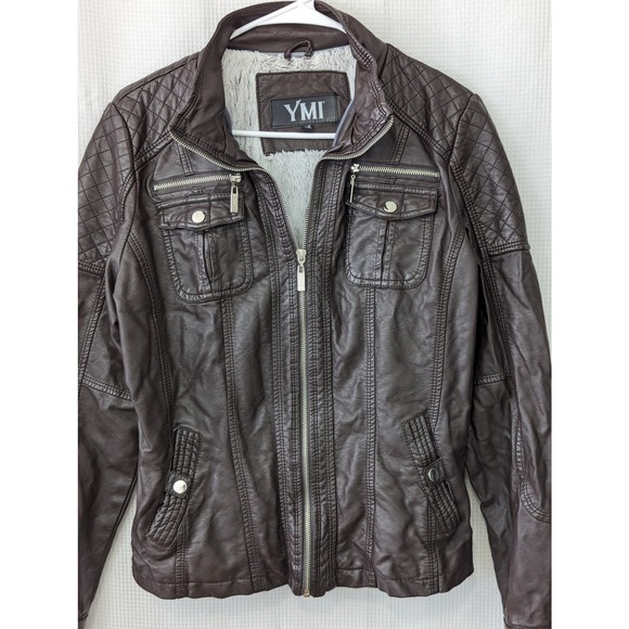 YMI Women's Brown Leather Jacket - Picture 5 of 10